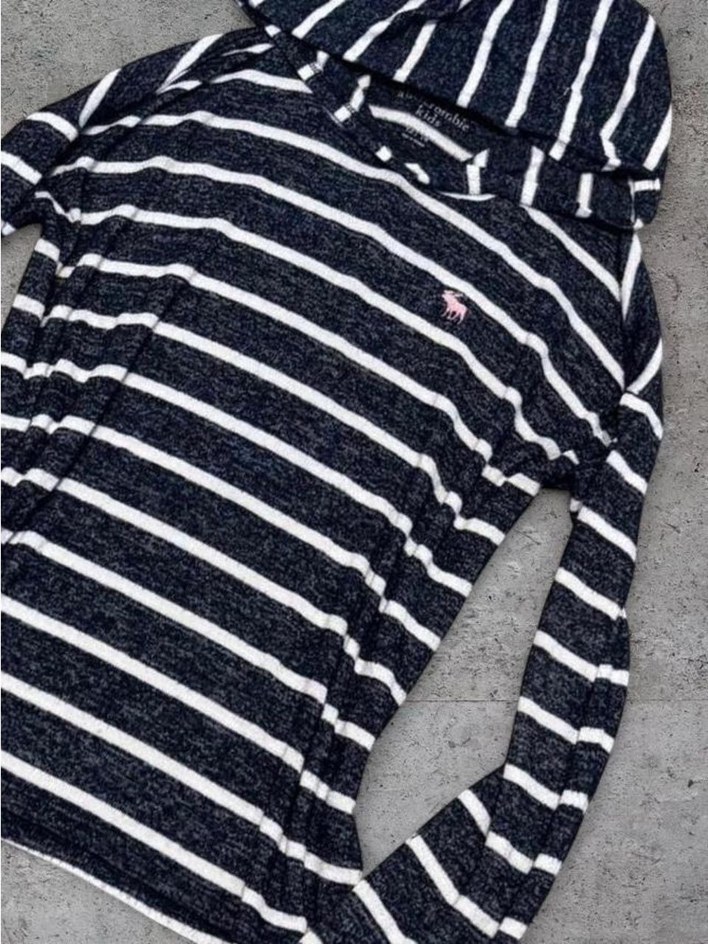 Abercrombie & Fitch Navy Blue Striped Hoodie